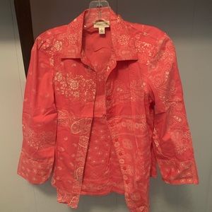 Pink Small button up shirt